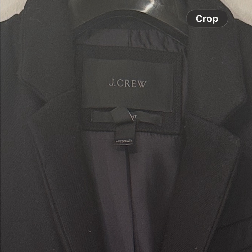 J. Crew Black Single-Breasted Wool  Coat - Picture 3 of 6